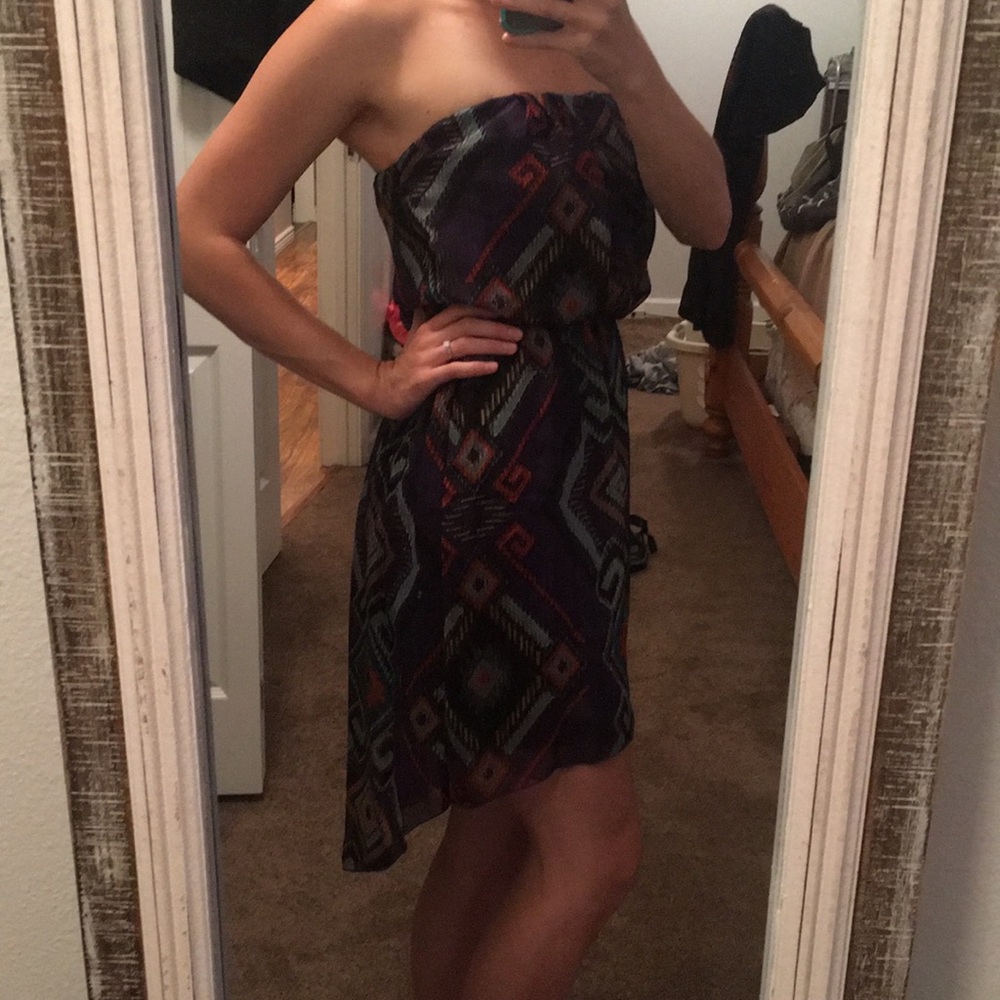 Chiffon strapless dress